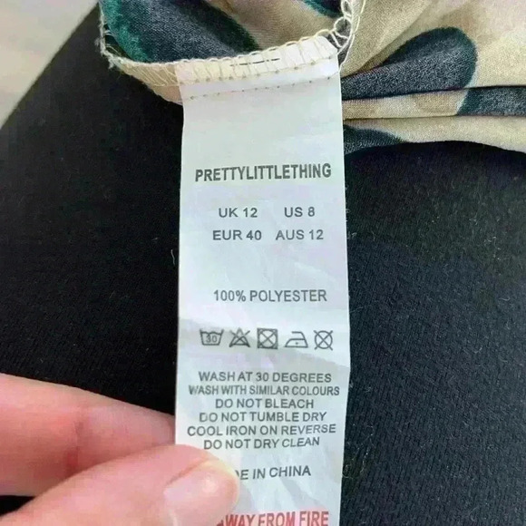 Satin leopard print cowl midi dress | PLT pretty little thing sz 8 - Picture 9 of 9